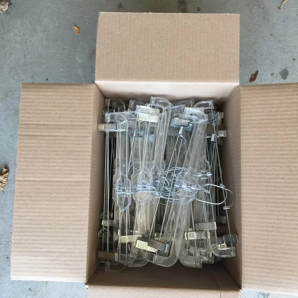 Matching plastic hangers with metal hooks
